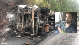 Identificado motorista carbonizado em acidente na BR-282