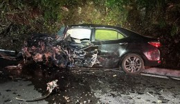 Colisão frontal na BR-158 deixa um jovem de 28 anos morto e cinco feridos