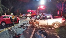 Jovem de 24 anos morre em grave colisão frontal na SC-160