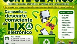 Município realiza campanha de coleta de lixo eletrônico nesta sexta-feira