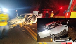 Motorista fica preso às ferragens após colisão frontal na SC-480