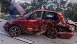 Acidente na PRC-280 deixa quatro pessoas gravemente feridas