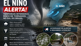 El Niño deve intensificar temporais e elevar risco de eventos extremos no Sul do Brasil