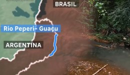 Criminosos mudam curso de rio para contrabandear mercadorias na fronteira entre Brasil e Argentina