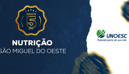 Curso de Nutrição da Unoesc recebe nota máxima na avaliação do MEC