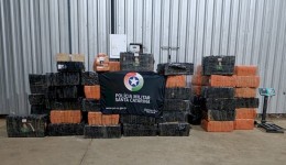 PMSC localiza depósito com quase duas toneladas de maconha às margens da BR-282