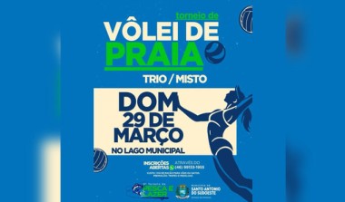 Lago Municipal recebe torneio de pesca e vôlei de praia no dia 29