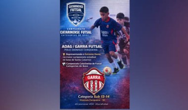 ADAG/Garra Futsal confirma participação no Estadual da Federação Catarinense