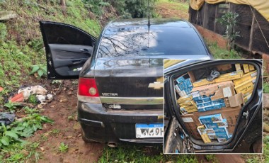 Homem é preso com 600 maços de cigarros contrabandeados após perseguição
