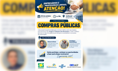 Palestra sobre compras públicas será realizada na Ascoagrin