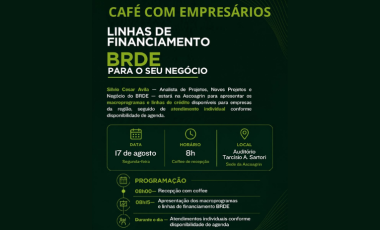BRDE promove café com empresários na Ascoagrin