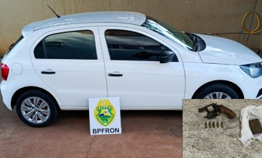 BPFRON prende dois homens e apreende arma e droga