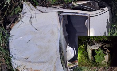 Saída de pista seguida de capotamento deixa dois feridos na BR-163