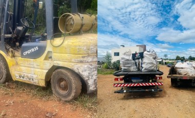 PM apreende oito toneladas de baterias contrabandeadas