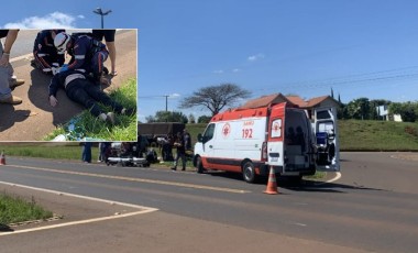 Acidente entre carro e moto deixa duas mulheres feridas na BR-163