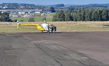 PM realiza operação com helicóptero para capturar foragido na zona rural
