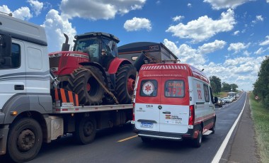 Criança de 11 anos é transferida após acidente com capotamento na BR-163