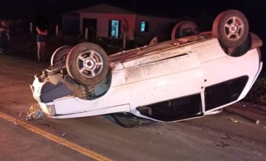 Acidente com capotamento deixa homem ferido na SC-305