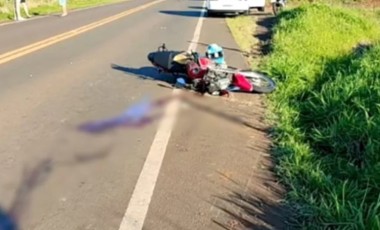 Motociclista tem perna amputada após colisão com carro na PR-158 entre Coronel Vivida e Chopinzinho