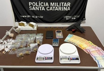Homem é preso por tráfico de drogas e posse de arma de fogo