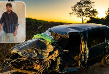 Morador de Ponte Serrada morre em acidente entre carro e caminhão na PR-182