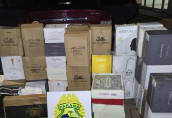 BPFron apreende veículo carregado com vinhos argentinos avaliados em R$ 55 mil