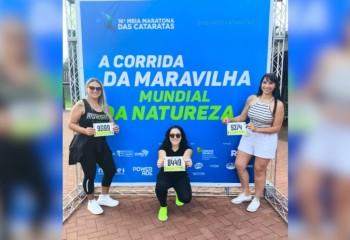 Atletas de Barracão e Dionísio Cerqueira participam da 16ª Meia Maratona das Cataratas