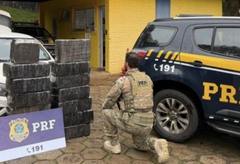 PRF apreende quase 300 quilos de maconha e prende motorista na BR-282