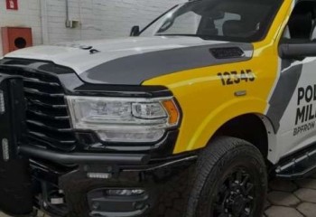 Caminhonetes Ram 3500 Longhorn são apresentadas como viaturas policiais no Paraná