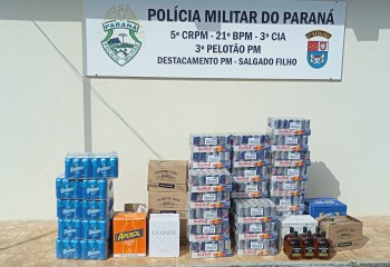 Polícia Militar apreende veículo carregado com bebidas de origem estrangeira