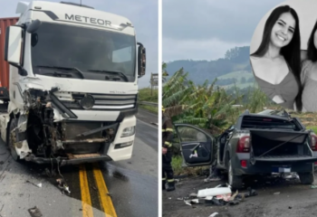 Mãe e filha morrem em acidente na BR-470 a caminho de velório da avó