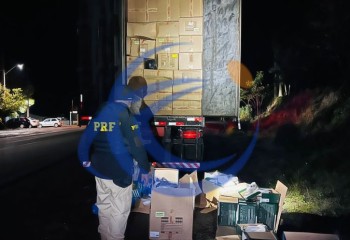 PRF apreende carga de tênis falsificados avaliada em R$ 784 mil
