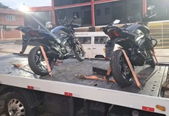 Motocicletas furtadas em concessionária de Itajaí são recuperadas horas depois