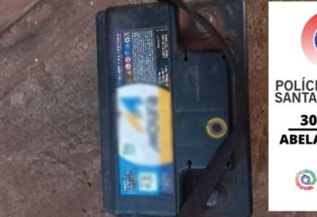Homem é preso após furtar bateria e ameaçar colocar fogo em casa