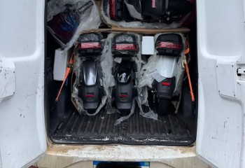 Polícia Rodoviária apreende cinco motos elétricas contrabandeadas do Paraguai na PR-280