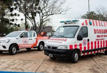Bombeiros Voluntários reforçam estrutura com nova ambulância e caminhonete 4x4
