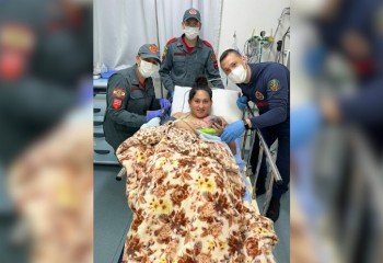 Parto é realizado em casa com auxílio dos bombeiros