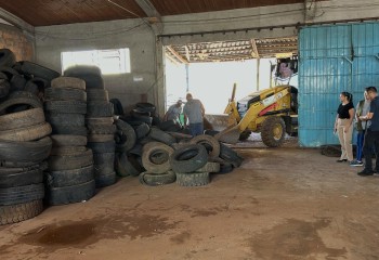Município realiza destinação correta de cerca de mil pneus inservíveis recolhidos no Ecoponto