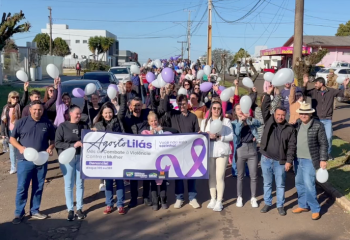 Agosto Lilás mobiliza sociedade em caminhada contra a violência doméstica