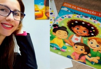 Professora Aoedica Moschen transforma trabalhos de alunos em livro e lança projeto ‘Ecos da Imaginação’