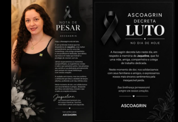 Ascoagrin decreta luto pela morte de Jaqueline Almeida Guedes Eich