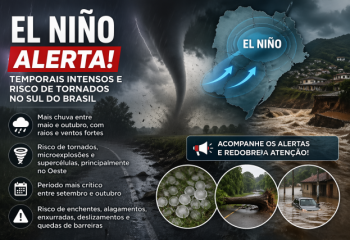 El Niño deve intensificar temporais e elevar risco de eventos extremos no Sul do Brasil