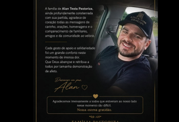 Família de Alan Pastoriza divulga nota de agradecimento após homicídio