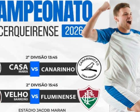 Cerqueirense 2026 movimenta o fim de semana com rodada cheia em várias categorias