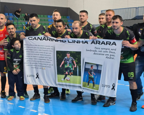 Homenagem marca rodada do Campeonato Cerqueirense de Futsal em memória de Andrei Heisler