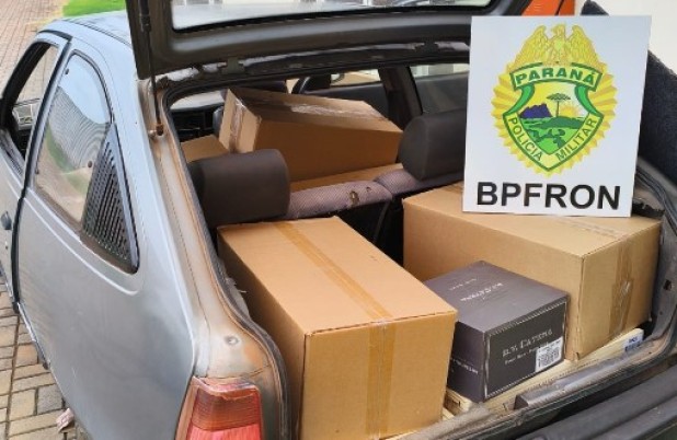 Veículo carregado com vinhos e papel seda de origem argentina é apreendido pelo BPFron