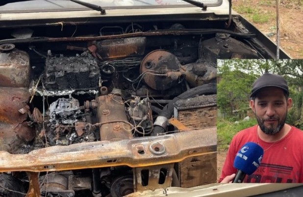 Carro que ajudava família a trabalhar é destruído por incêndio e moradores pedem solidariedade