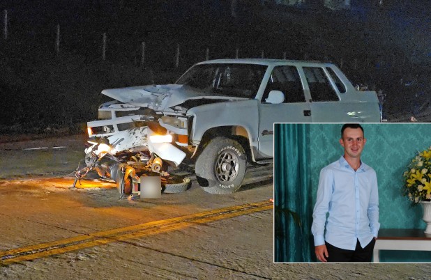 Andrei Heisler, de 24 anos, é a vítima fatal de acidente na BR-163 em Guarujá do Sul