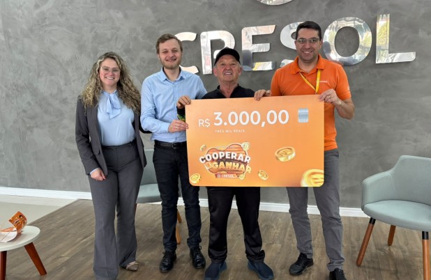 Associado da Cresol Fronteiras ganha R$ 3 mil na promoção Cooperar é Ganhar