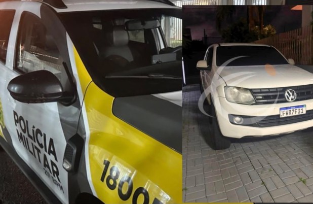 Caminhonete Amarok é roubada durante assalto à mão armada próximo à Câmara de Vereadores